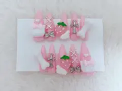 ネイルチップ 地雷系 量産型 平成女児 かわいい ピンク