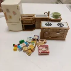 シルバニアファミリー キッチンカウンター・冷蔵庫セット