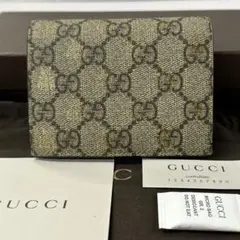 新品同様‼️ 現行　グッチ　GUCCI 財布　折り財布　GGスプリーム　蜂　ハチ