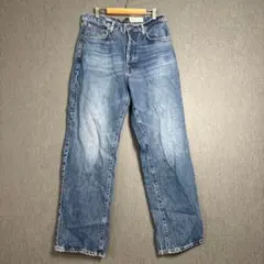 ZARA Woman ライトブルー ストレートデニム 38 フリンジヘム