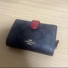 COACH 二つ折り財布 シグネチャー レッドのサムネイル