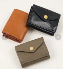 BELLIES YORK/ベリーズヨーク】三つ折り 財布 イタリア牛革