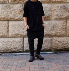 PRY Drawstring Sarouel Zip Pants 1黒のサムネイル