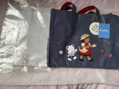 新品 ファミリア familiar デニムバッグ クマちゃんのいちごどろぼう
