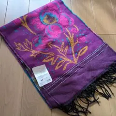 未使用　フランス製　花柄　マフラー　エトワール