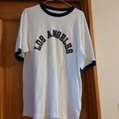 Champion LOS ANGELES　五分袖 Tシャツ Lサイズ