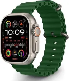 【新品未使用】Apple Watch用バンド グリーン42/44/45/49mm