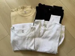 ユニクロ　ソフトリブクルーネックT/長袖　セット