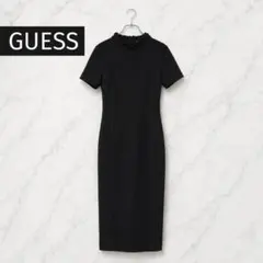 【美品】 GUESS バックジップ ブラックタイトワンピース　半袖のサムネイル