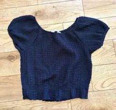 H&M キッズ　ネイビー　半袖トップス サイズ100/105