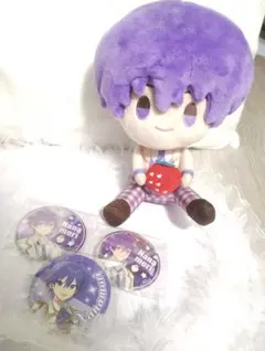 すとぷり　ななもり。一番くじ人形＋ 缶バッジ 3個セット