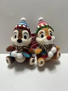 新品タグ付き チップとデール 크리스마스 2025 박제 배지 세트