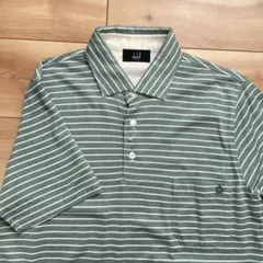 【新品】dunhill ダンヒル ロゴ刺繍 シルク×コットン 鹿の子 ポロシャツのサムネイル