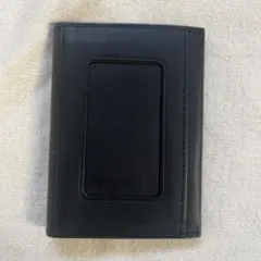 レザー製 黒 パスケース カードポケット付き
