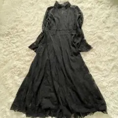 希少サイズ　ロングドレス 黒　長袖　大きいサイズ　XXL パーティー　結婚式