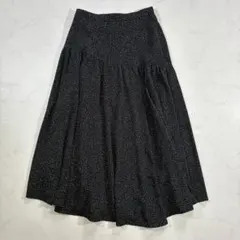 美品✨PLST ロングスカート ドット柄 黒 M（E657）のサムネイル