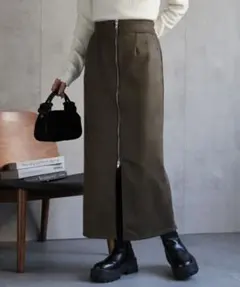 フロントジップ ラインスカートのサムネイル