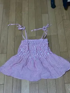 Courreges クレージュ ナイガイ ピンク キャミソール ギンガムチェック 