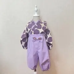キッズベビー袴★Mサイズ★あじさい★ハンドメイド