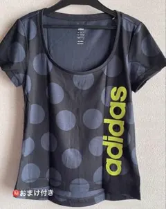 【新品】adidas Ｔシャツ黒ドット　おまけ付きのサムネイル