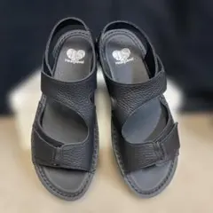 JS Heart lavel ハートレーベル　レザーコンフォートサンダル
