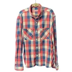 THE FLAT HEAD フラットヘッド ブロックチェック シャツ M