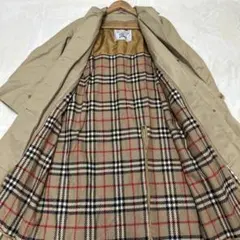 バーバリー　バルマカンコート　ベージュ　ノバチェック　ライナー付き