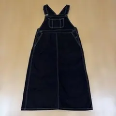 ブラック　サロペット　ジャンパースカート オーバーオール　ジーユー　L