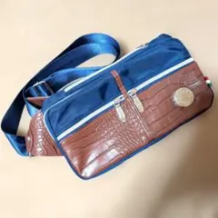 ❤️D.KELLY 斜め掛けショルダーバック　紺＆茶