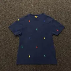 人気ラルフローレン マルチポニー刺繍 チビT 濃紺 Y2K