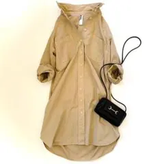 美品 ♪ MHL シャツワンピース コットン 日本製 洗える サイズⅡ