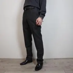 COMME CA MEN チェック柄ノータックスラックスパンツ グレー/TW60のサムネイル