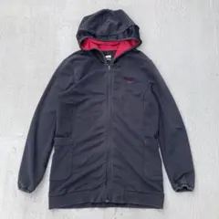 Nike スウェット　パーカー　フルジップ　チュニック　ロゴ刺繍　古着