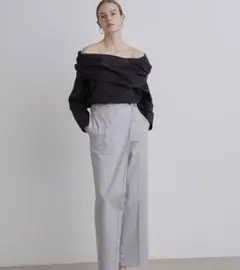美品　オフショルダーシャツ　styling/スタイリング　ブラウス　ブラック長袖のサムネイル