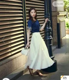 プロポーション新品未使用S ギャザーフレアスカート