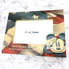 Disney WDW限定 ミッキーマウス 木製フォトフレーム レトロ 希少