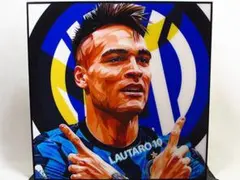 【新品 No 607】 ポップアートパネル ラウタロ マルティネス サッカー