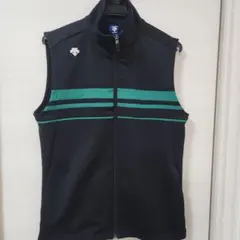 DESCENTE GOLF ベスト ブラック グリーン Lのサムネイル