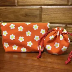 20センチファスナーポーチ&ミニ巾着セット