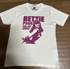 ヒステリックグラマー × ベティペイジ コラボ Tシャツ M 白 ピンク　美品のサムネイル
