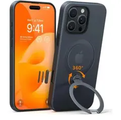 iPhone 16 Pro 用 ケース カメラ操作カバー付き 縦横両対応 リング