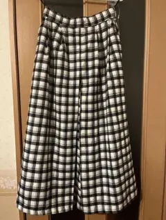 新品未使用タグ付きサマンサモスモス　チェックワイドパンツ　フリーサイズ