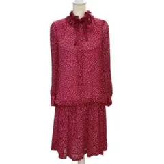 KIMIJIMA BOUTIQUE ロングワンピース 7 長袖 ドット柄 Sのサムネイル