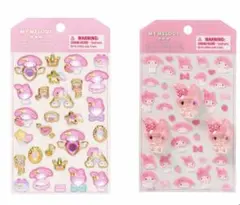 サンリオ マイメロディ シール 2種セット 金箔 オーロラ