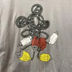 ミッキーマウス　Tシャツ　RCA赤白黄AVケーブル　ディズニー