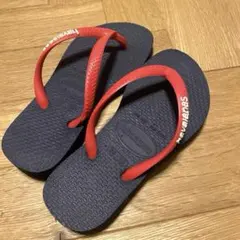 ハワイアナス Havaianas ビーチサンダル ネイビー×レッド　キッズ