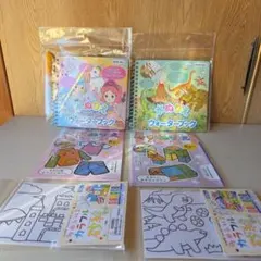 男の子用と女の子用　知育玩具　水ぬりえと砂絵等6点