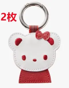 2枚 ファミリア ネームホルダー 赤 リアちゃん familiar レッド