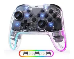 Switch コントローラー ワイヤレス Proコン スケルトン 光る ターボ付