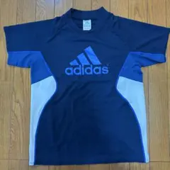 adidas ネイビーサッカーTシャツ L
